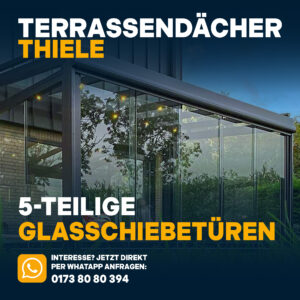 5-teilige </br>Glasschiebetüren