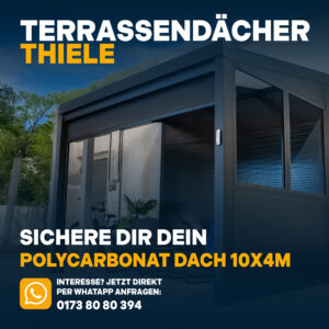 Terrassenüberdachung 10,06m x 4m