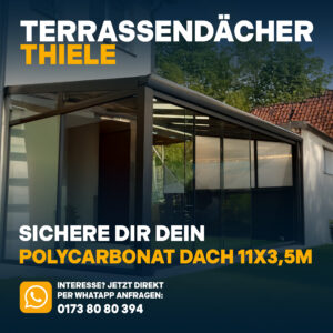 Terrassenüberdachung 11,06m x 3,5m