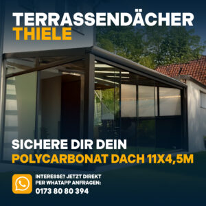 Terrassenüberdachung 11,06m x 4,5m