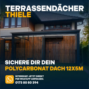 Terrassenüberdachung 12,06m x 5m