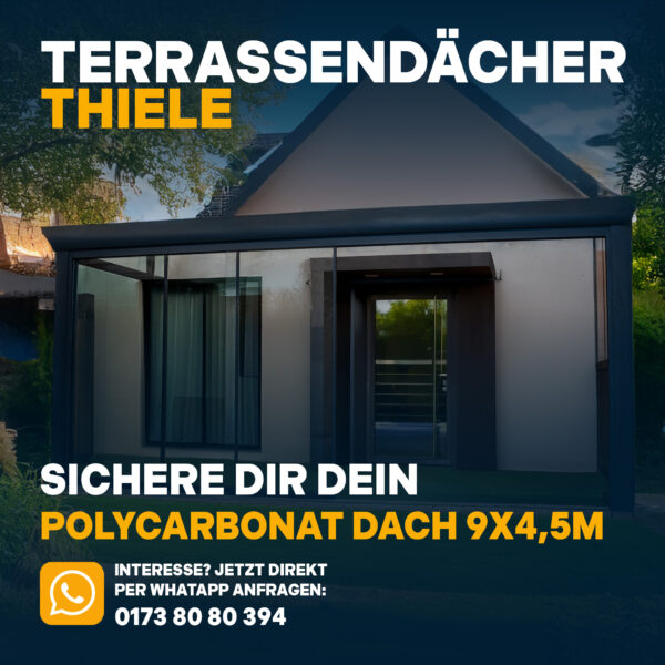 Terrassenüberdachung 9,06m x 4,5m