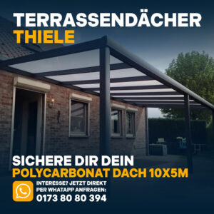 Terrassenüberdachung 10,06m x 5m