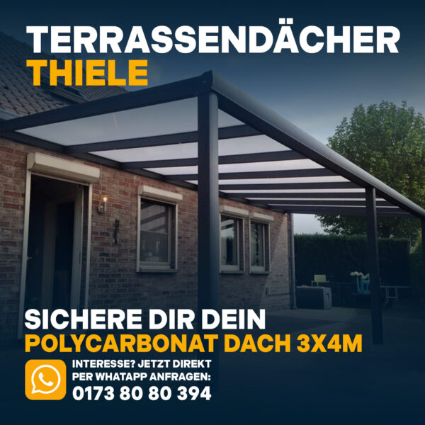 Terrassenüberdachung 3,06m x 4m
