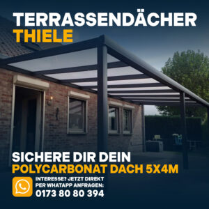 Terrassenüberdachung 5,06m x 4m