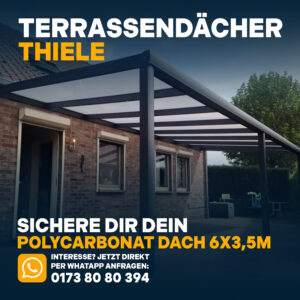 Terrassenüberdachung 6,06m x 3,5m
