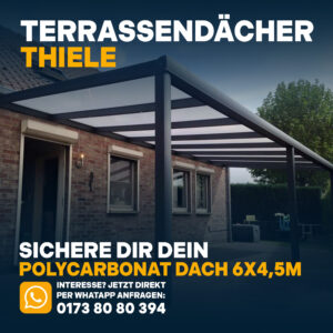 Terrassenüberdachung 6,06m x 4,5m