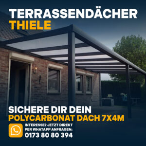 Terrassenüberdachung 7,06m x 4m