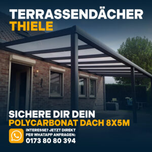 Terrassenüberdachung 8,06m x 5m