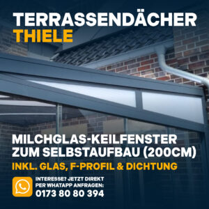 Milchglas-Keilfenster 200 cm – Selbstbausatz