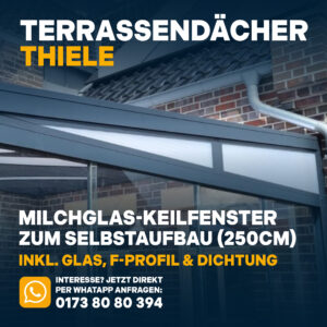 Milchglas-Keilfenster 250 cm – Selbstbausatz