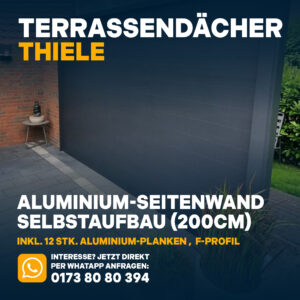 Aluminium-Seitenwand 200 cm – Selbstbausatz