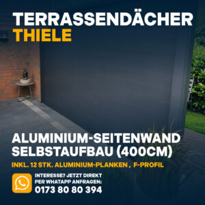 Aluminium-Seitenwand 400 cm – Selbstbausatz