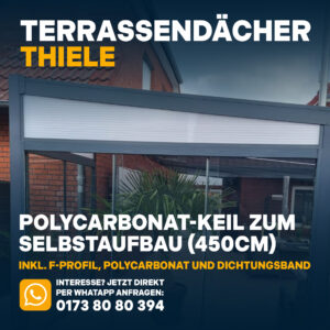 Polycarbonat-Keilfenster 450 cm (Opal) – Selbstbausatz